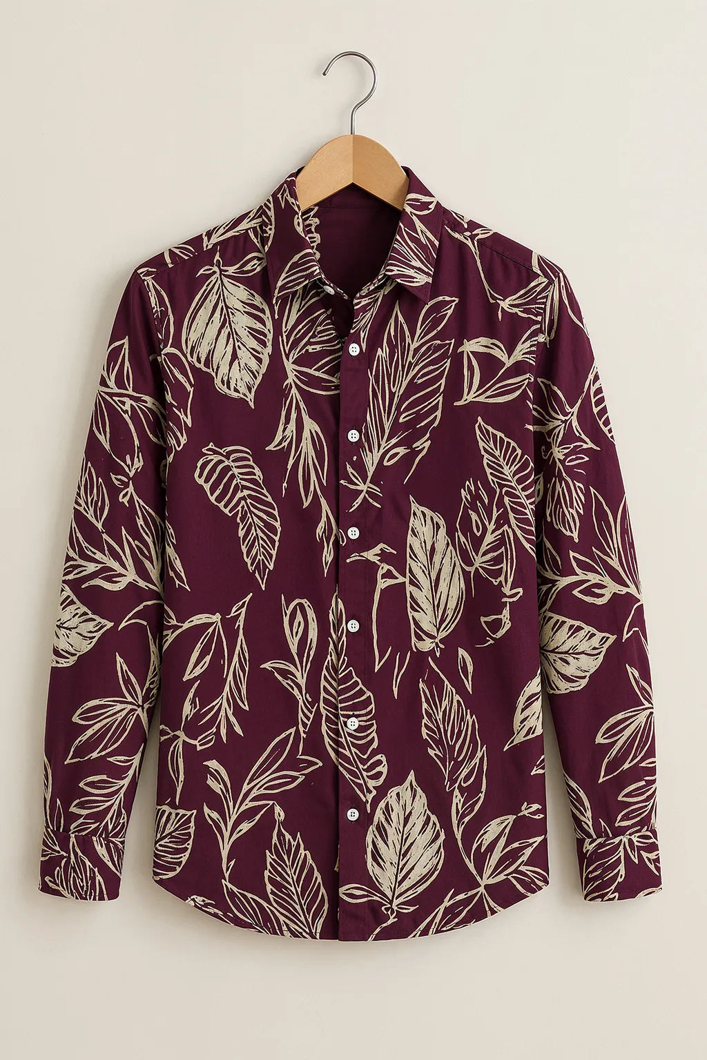 Men's Nature Sketch Print Shirt