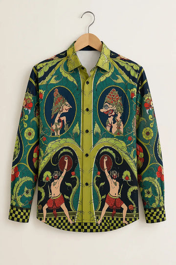 Men's Traditional Puppet Art Print Shirt