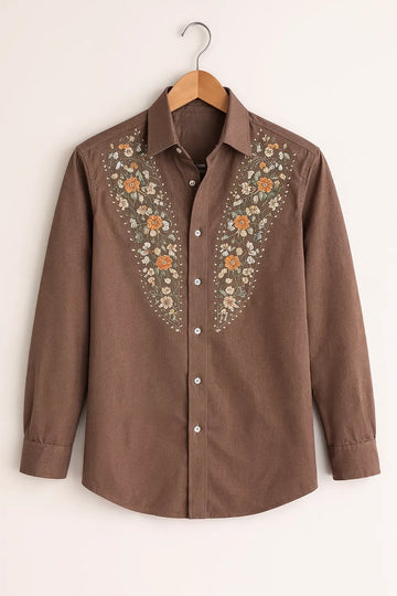 Men’s Heritage Floral Embroidered Print Shirt
