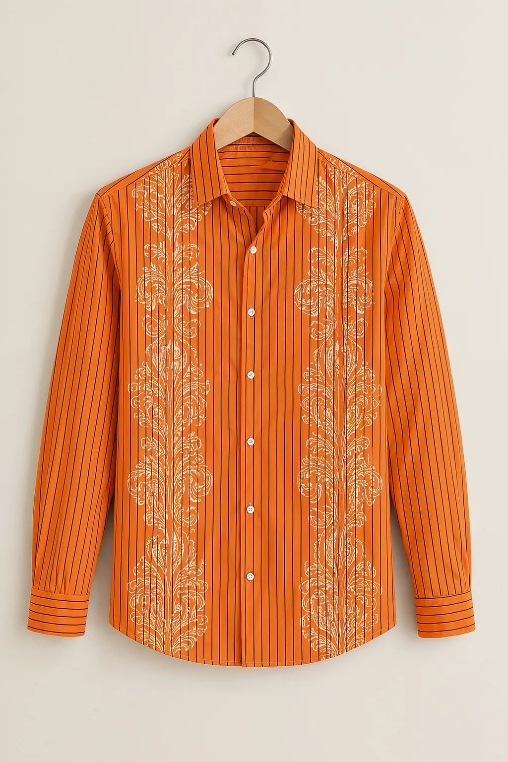 Men's Baroque Stripe Print Shirt