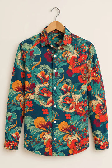 Men's Tropical Floral Print Shirt