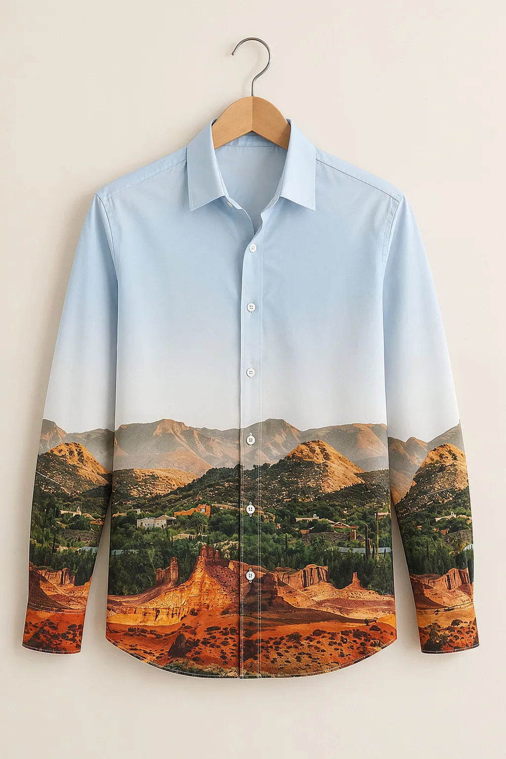 Desert Horizon Landscape Print Shirt