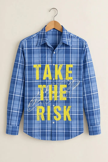 Men's Take The Risk Graphic Check Shirt
