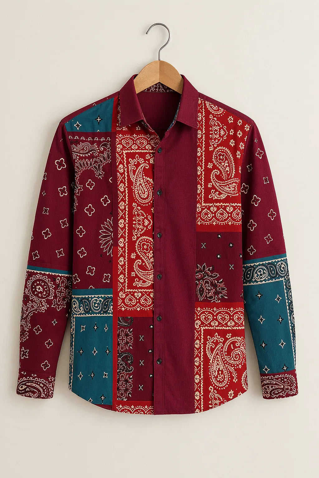 Men's Classic Bandana Patch Shirt