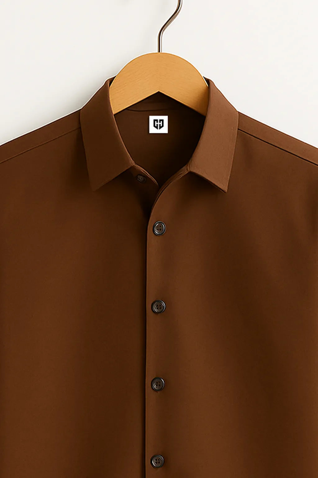 Duckberry's Signature Brown Camp Collar Design with Crisp Stitching and Polished Look Shirt