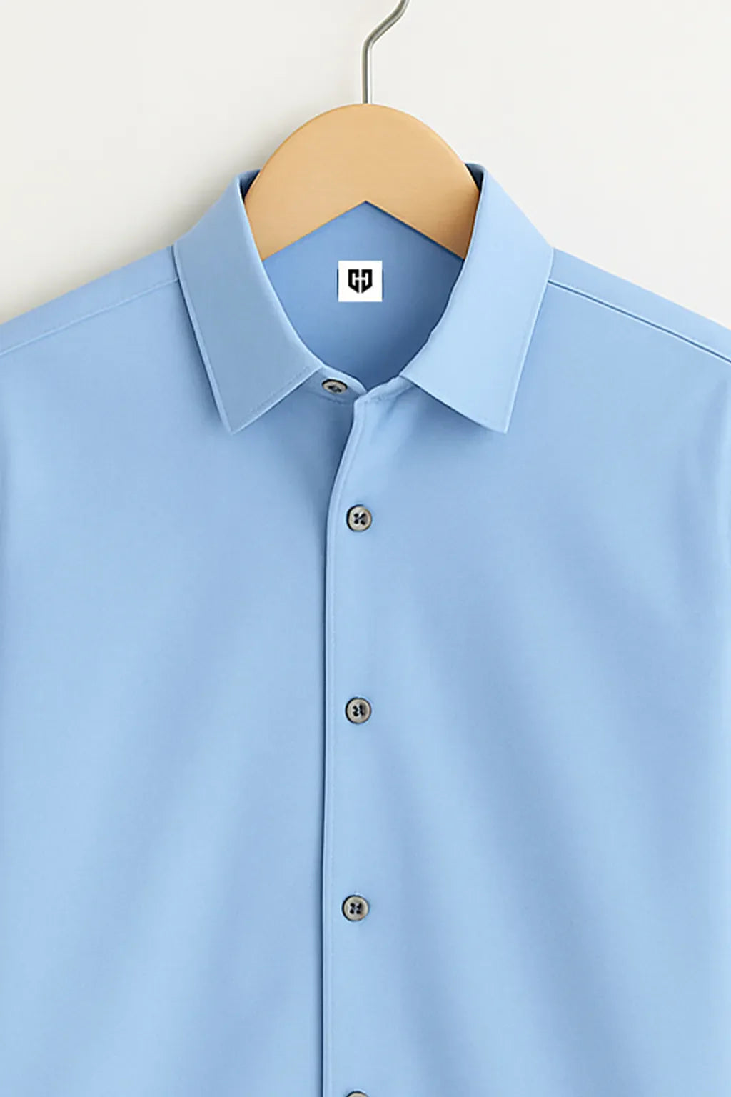 Duckberry's Signature Sky Blue Camp Collar Design with Crisp Stitching and Polished Look Shirt