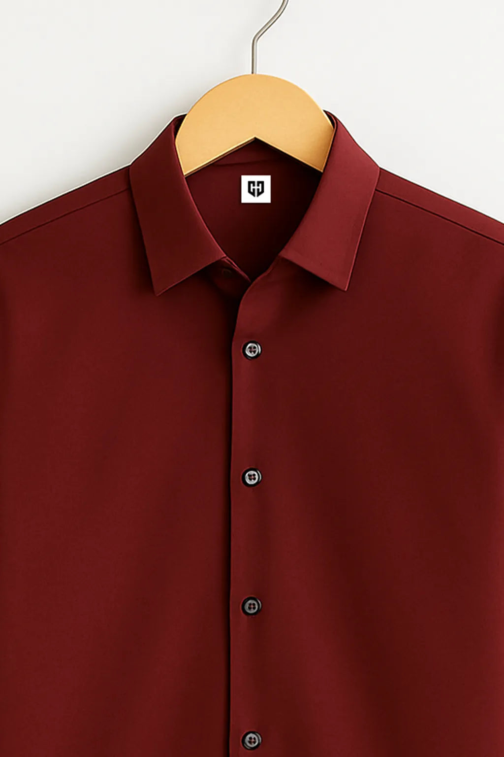 Duckberry's Signature Maroon Camp Collar Design with Crisp Stitching and Polished Look Shirt