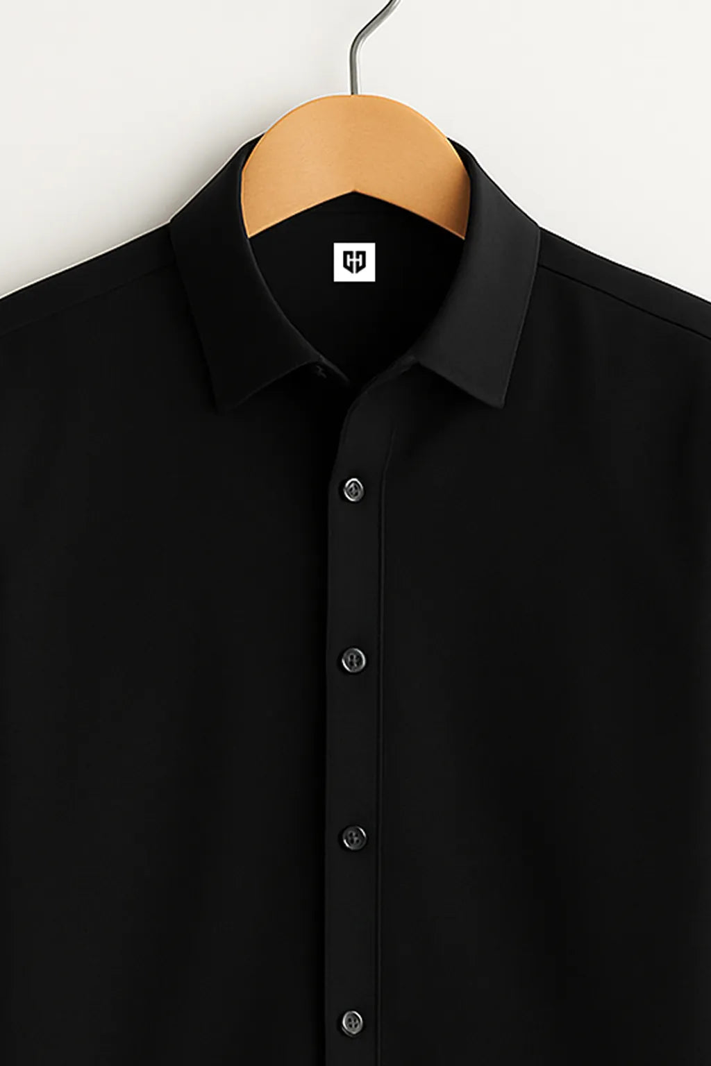 Duckberry's Signature Black Camp Collar Design with Crisp Stitching and Polished Look Shirt