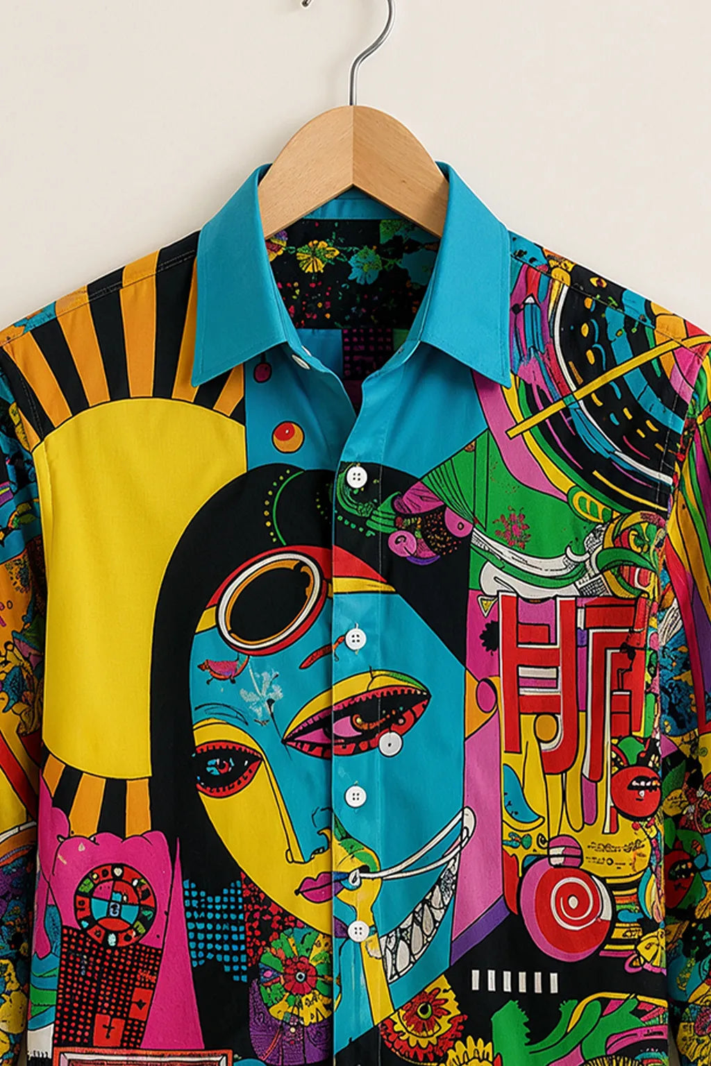 Men's Pop Art Abstract Print Shirt