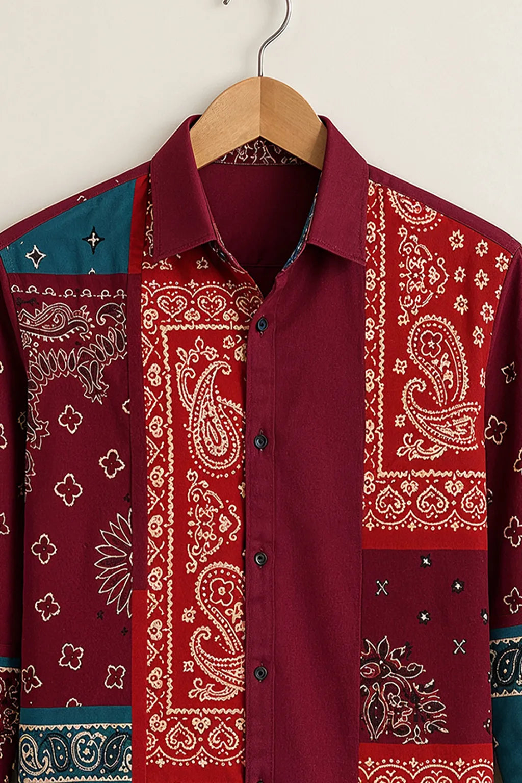 Men's Classic Bandana Patch Shirt