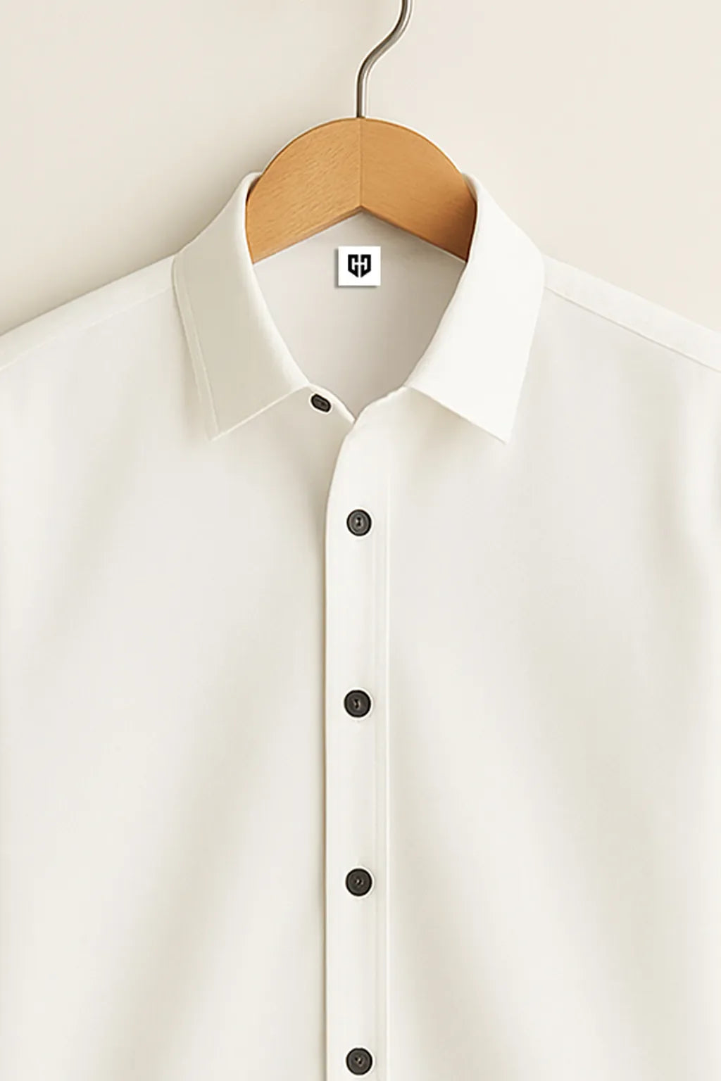 Duckberry's Signature White Camp Collar Design with Crisp Stitching and Polished Look Shirt
