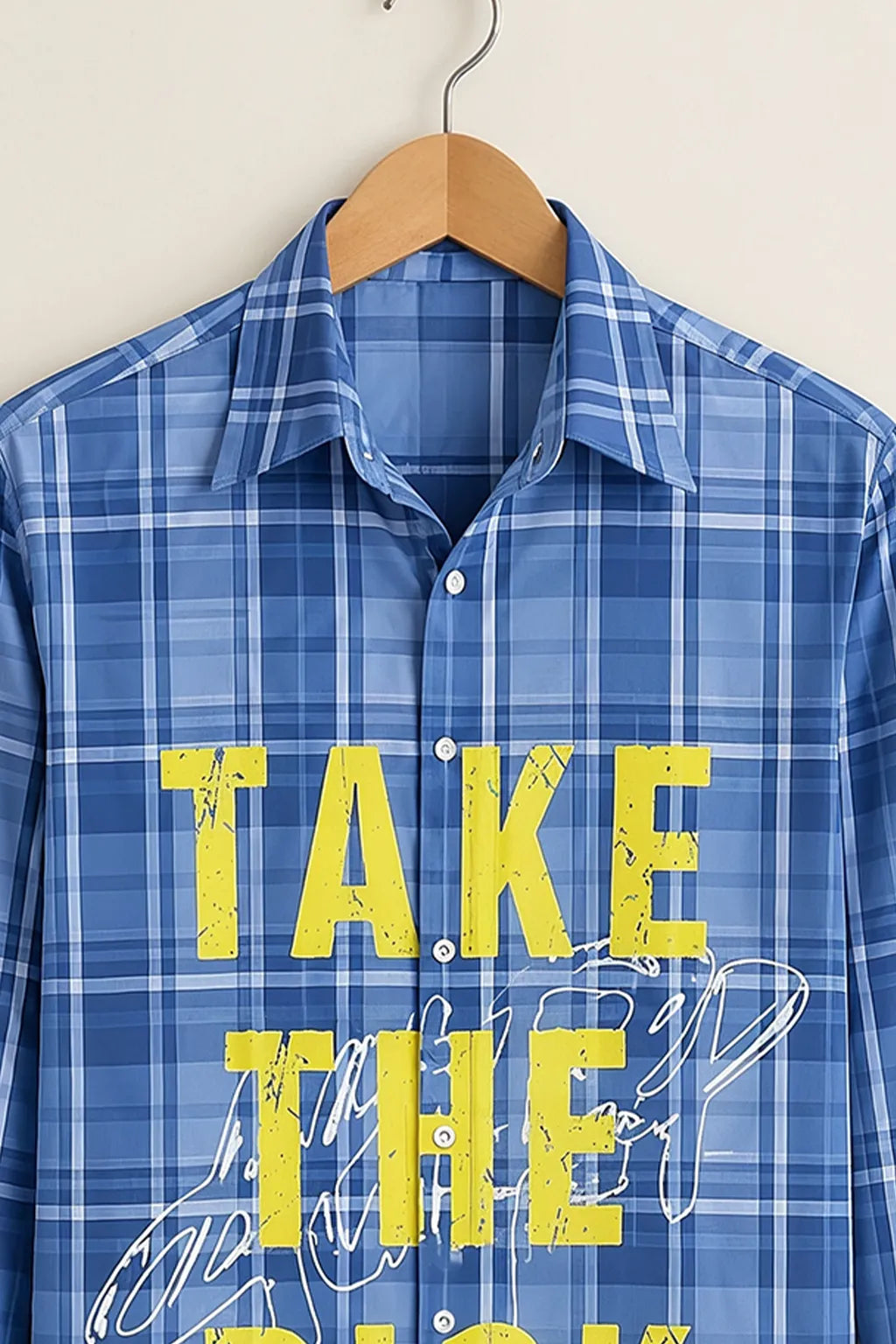 Men's Take The Risk Graphic Check Shirt