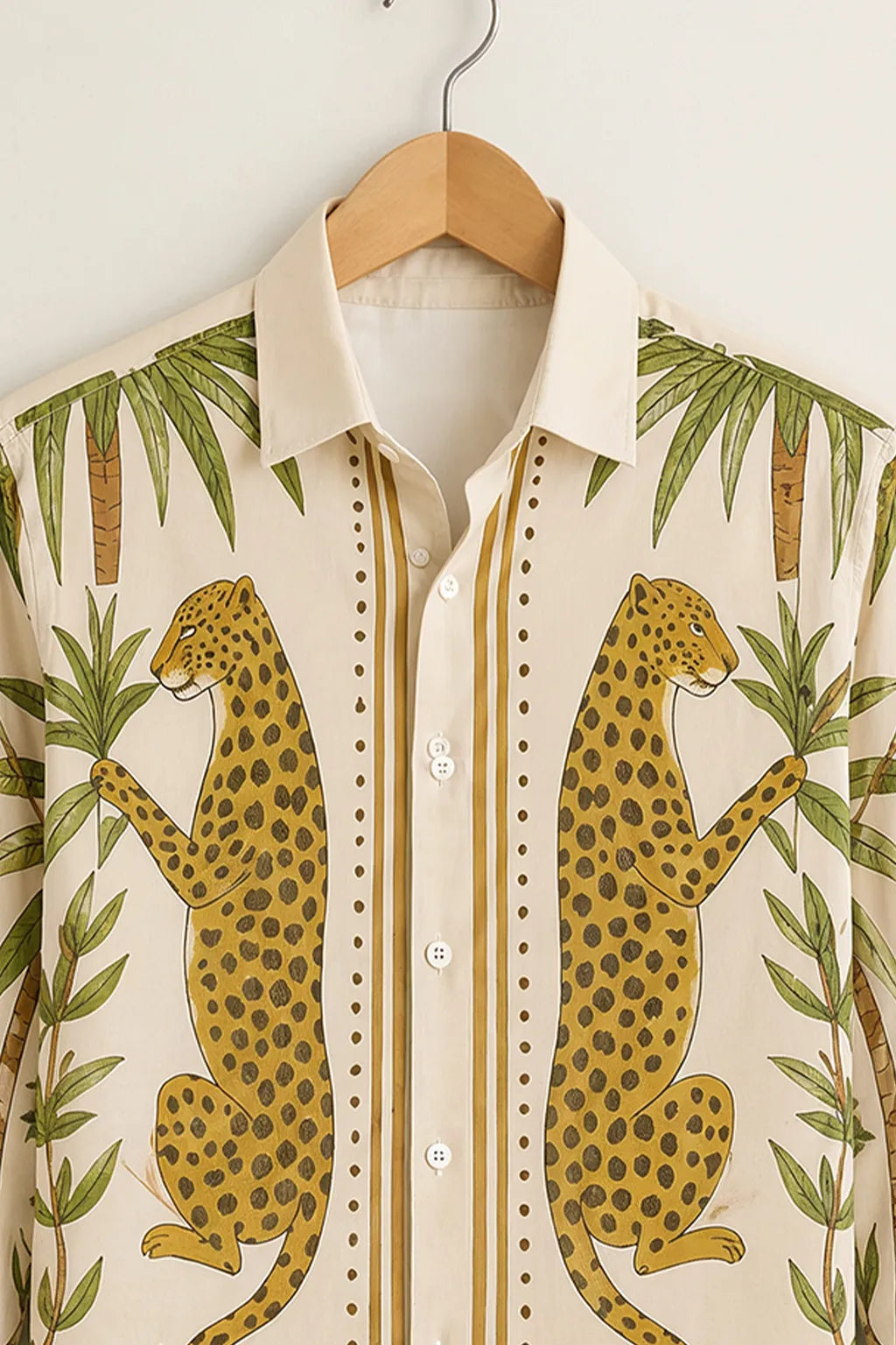 Men's Tropical Leopard Print Shirt