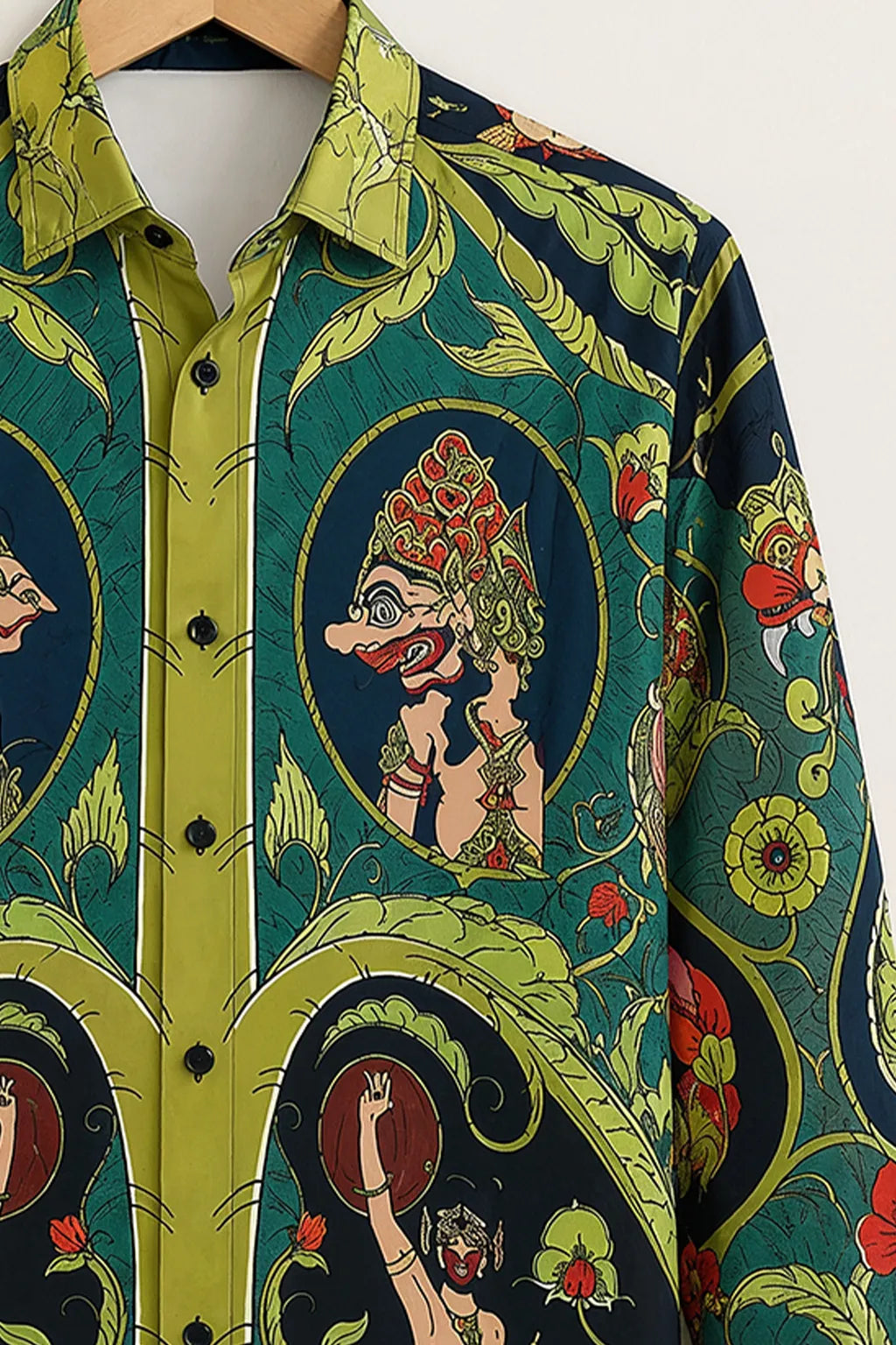 Men's Traditional Puppet Art Print Shirt