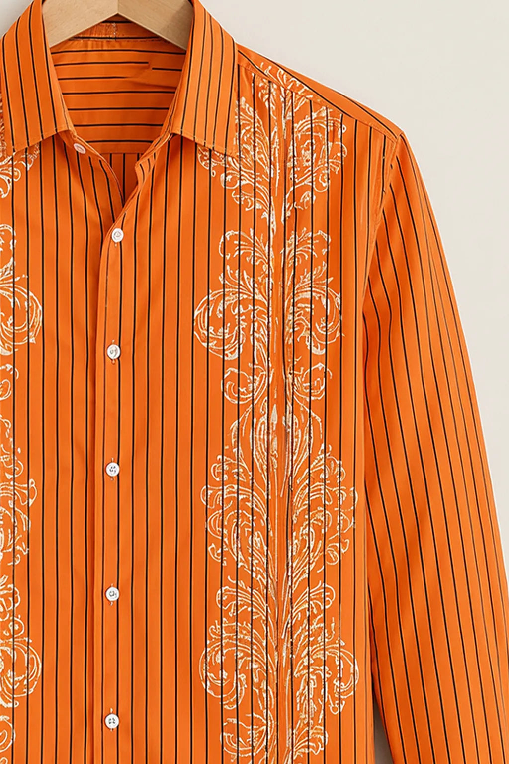 Men's Baroque Stripe Print Shirt