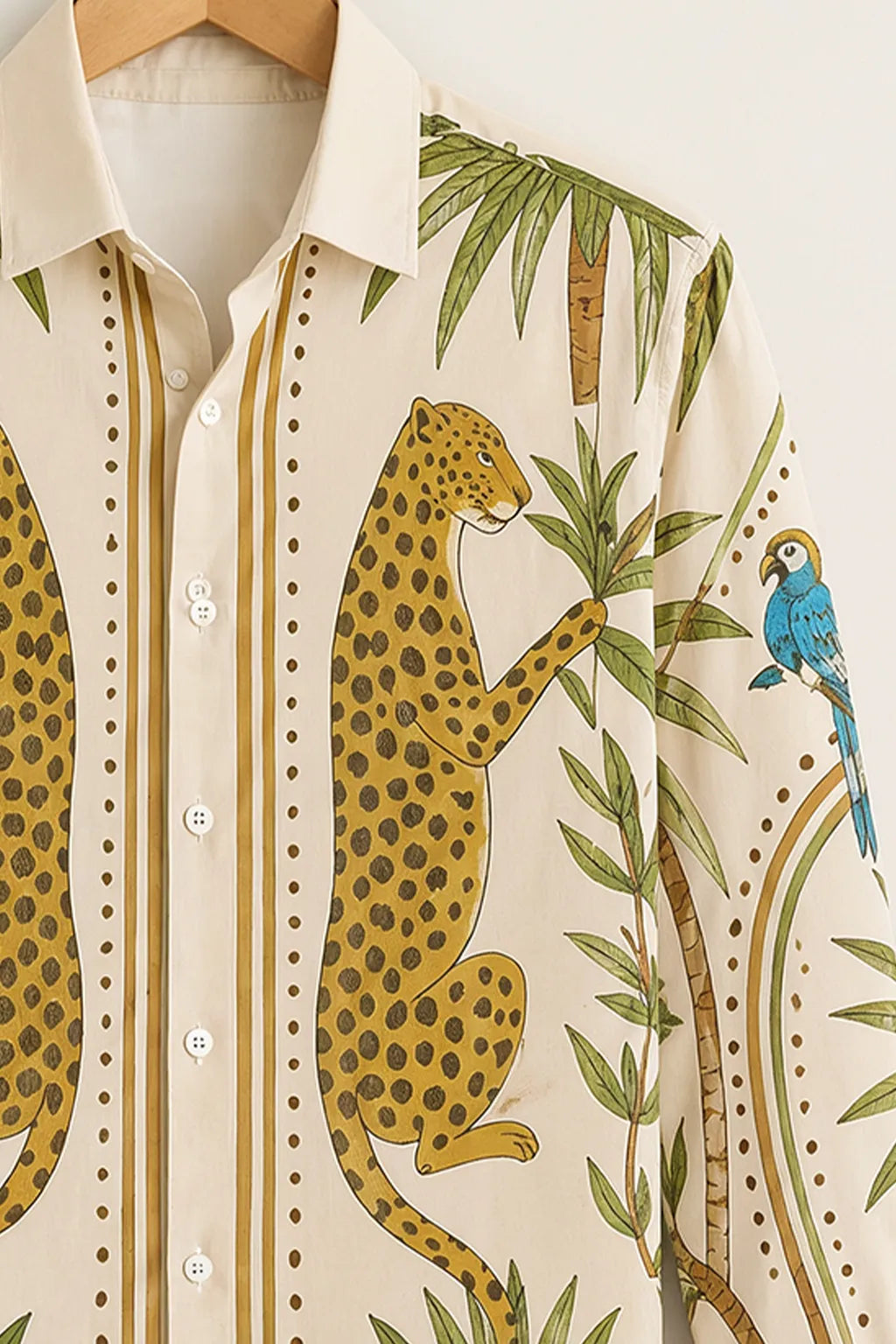 Men's Tropical Leopard Print Shirt