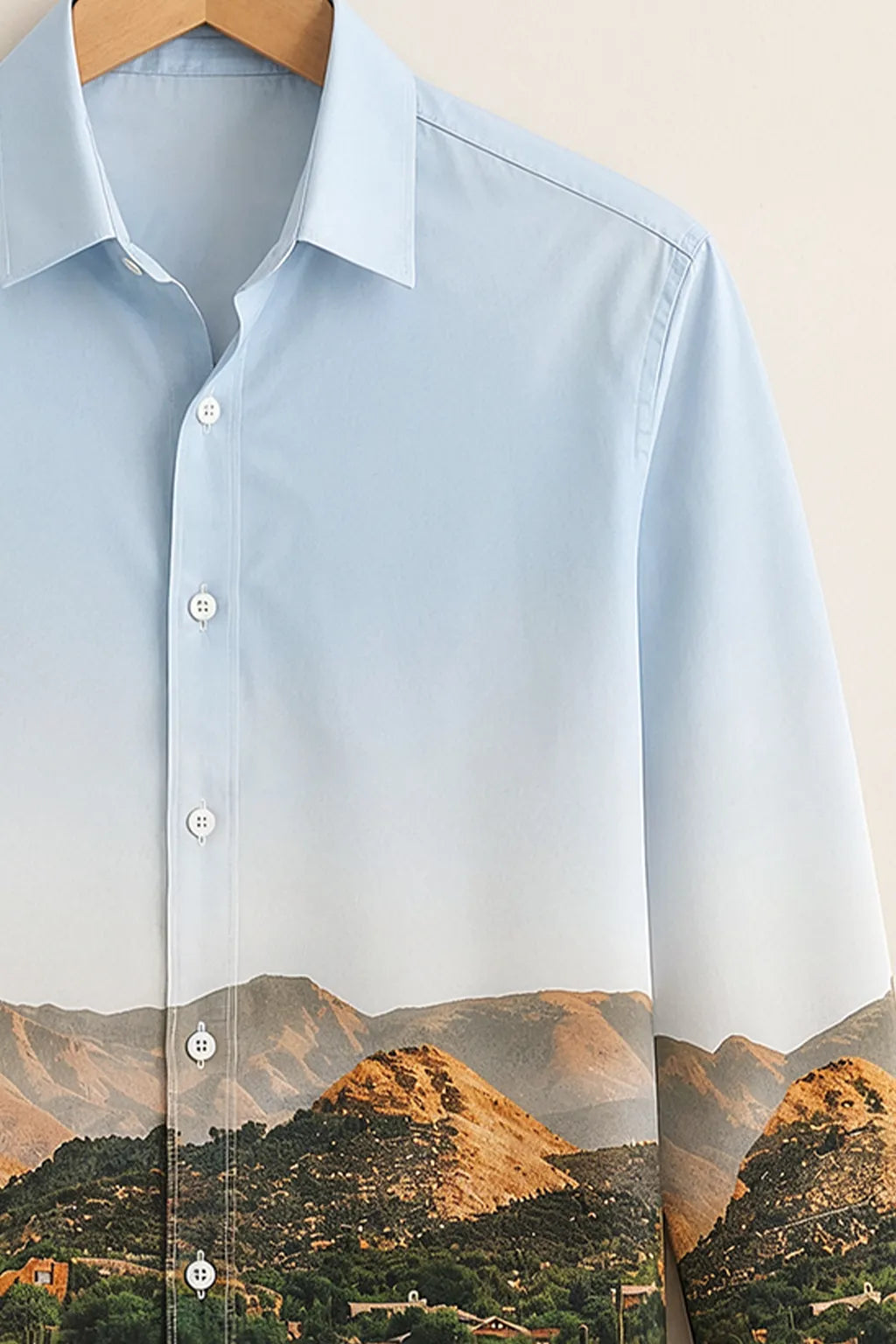 Desert Horizon Landscape Print Shirt
