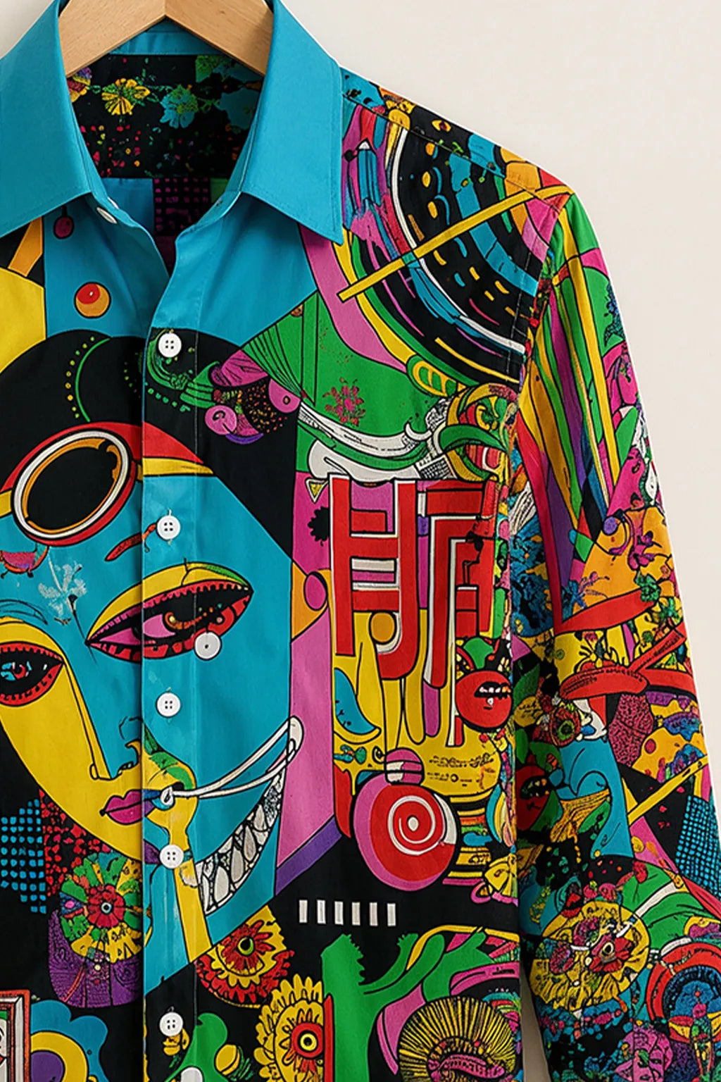Men's Pop Art Abstract Print Shirt