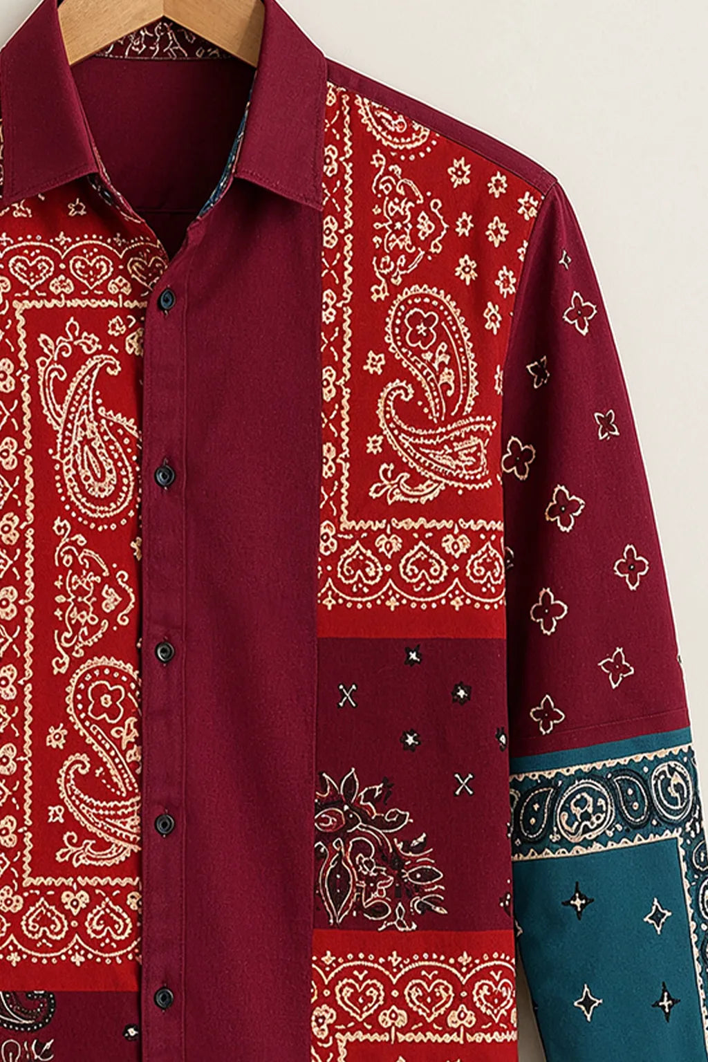 Men's Classic Bandana Patch Shirt